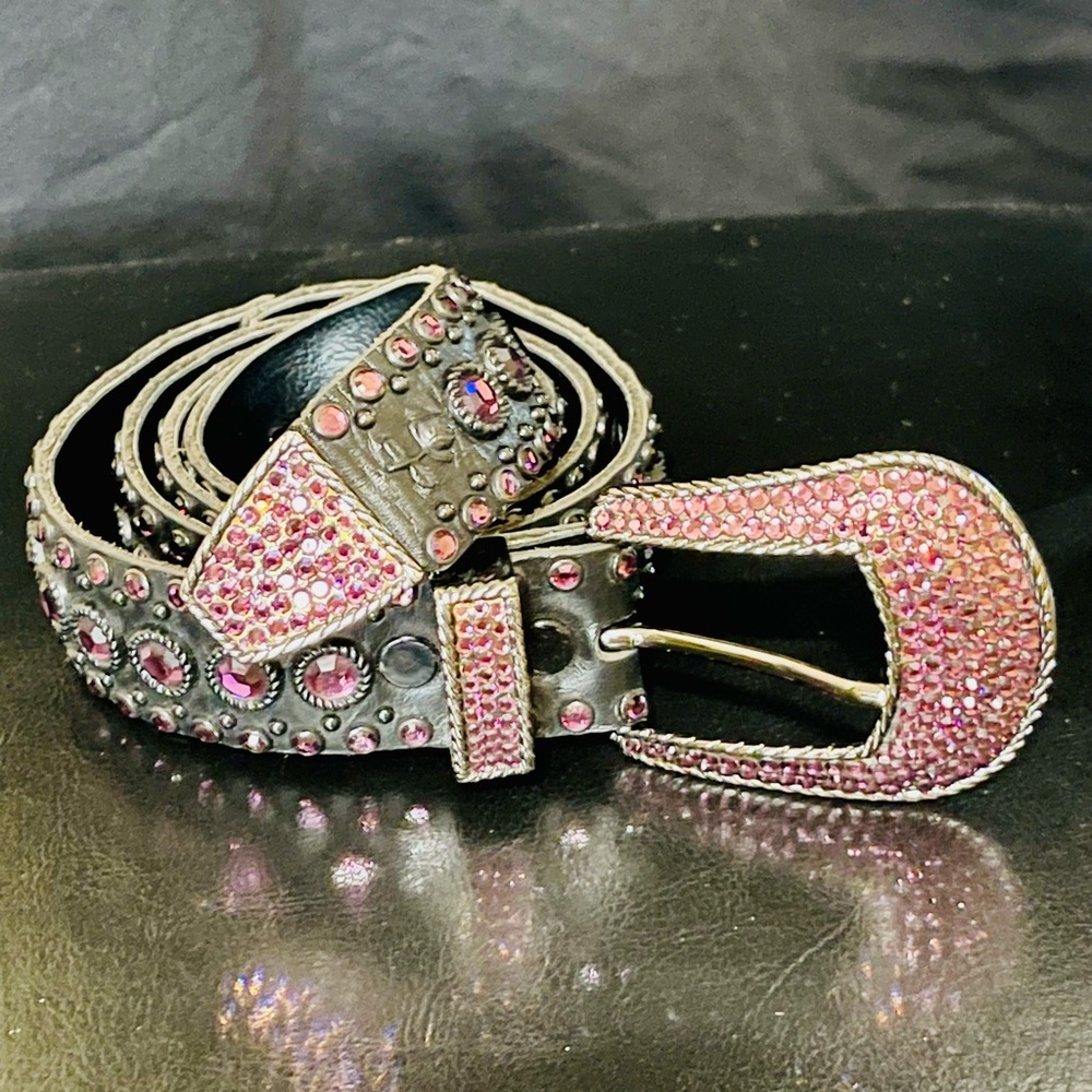 KIPPY'S Pink & Purple Western Embellished Belt